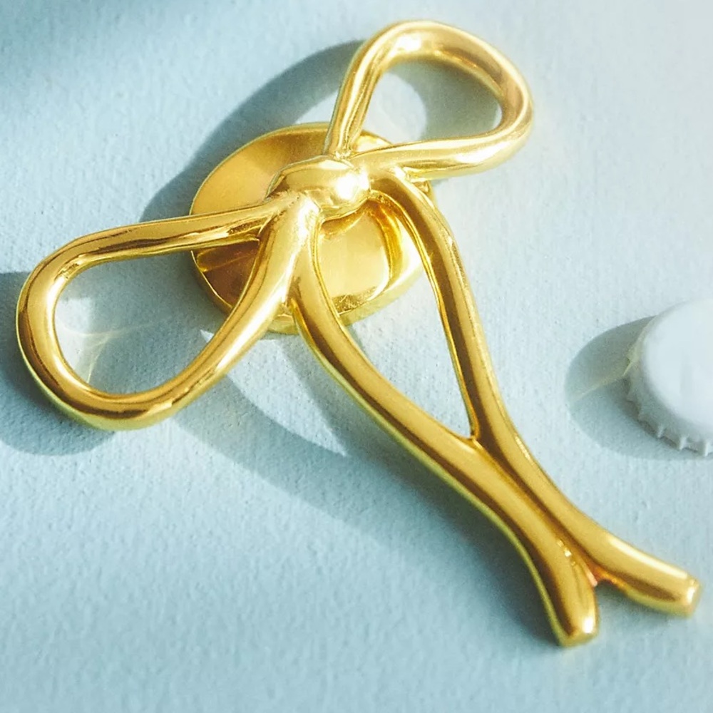 New Pernille Rosenkilde x Anthropologie Bow Bottle Opener Hand-Cast Solid Brass